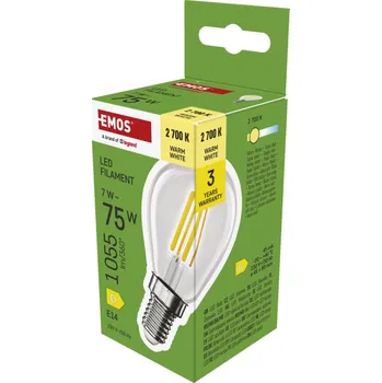 Žárovka EMOS Filament Mini Globe E14 7W 230V 1055lm 2700K