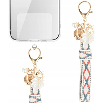 Přívěsek PŘÍVĚSEK PŘÍVĚSEK DLOUHÝ POPRUH PŘÍRODNÍ MODRÝ MINIMALISTICKÝ