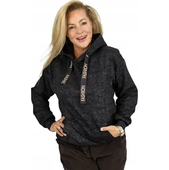 Dámská mikina Mikina Hoodie – decentní vzor, ozdobná stužka, módní střih M/L