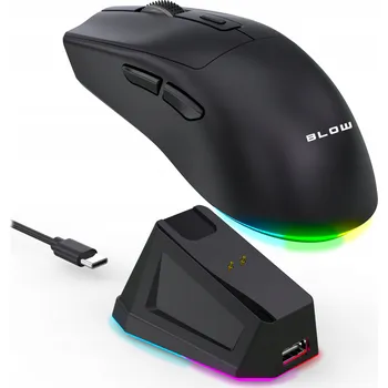 Myš OPTICKÁ MYŠ BLOW ADRENALINE OMEGA ČERNÁ NABÍJECÍ STANICE HERNÍ USB