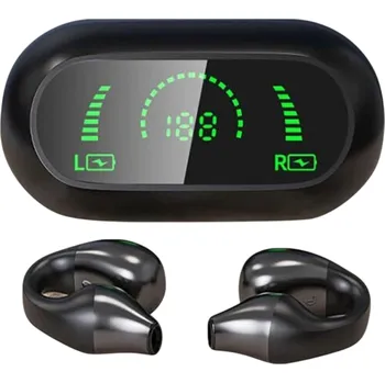 Sluchátka BEZDRÁTOVÁ SLUCHÁTKA S KOSTNÍM VEDENÍM BLUETOOTH LED ČERNÁ PROTUNIO