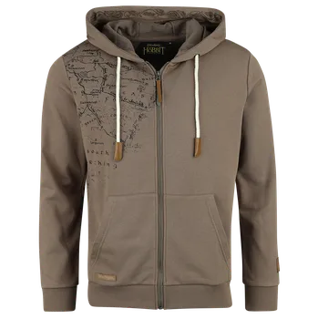 Pánská mikina Mikina s kapucí na zip z Pán prstenů - The Hobbit - Bilbo Baggins - Muži - hnědá