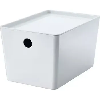 Úložný box BÍLÁ KRABICE S VÍKEM 18x26x15 cm KUGGIS IKEA