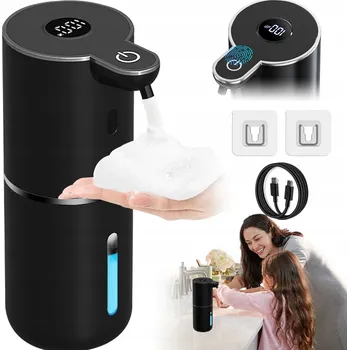 Dávkovač mýdla BEZDOTYKOVÝ DÁVKOVAČ PRO PĚNU 6 ÚROVNÍ PĚNY 1200 MAH USB NABÍJENÍ