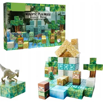 ostatní stavebnice MAGNETICKÁ STAVEBNICE 3D - 120 DÍLKŮ - DINOSAUŘI JOJOY