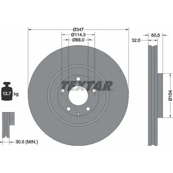 Brzdový kotouč Brzdový kotouč TEXTAR 92348903