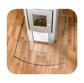 Sklo pod kamna, 8 mm, 100 x 120 cm, mírný oblouk