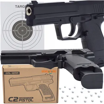 Dětská zbraň PISTOLE NA KULIČKY KOVOVÁ REPLIKA ZBRANĚ ASG