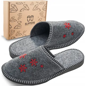 Dámské pantofle Dámské plstěné pantofle, teplé a pohodlné, odolné Pantofle vel. 37