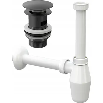 Sifon ČERNÁ ZÁTKA KLIK KLAK + SIFON K UMYVADLU ZP