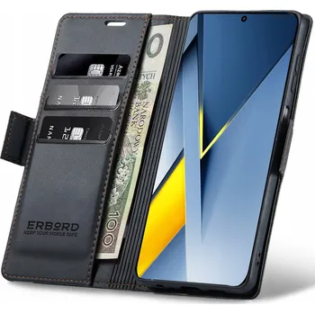 Pouzdro na mobilní telefon Flipové pouzdro Erbord pro POCO F8 Ultra, černé
