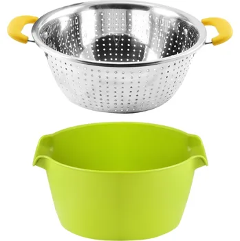 Perfect Home Cedidlo s miskou, 26cm, zelená, 14319