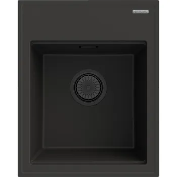 Granitový dřez Jednokomorový granitový dřez Granitan ALOR, černý