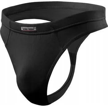 Dámské spodní prádlo SESTO SENSO tanga COMIX, MICROMODAL ČERNÉ XXL