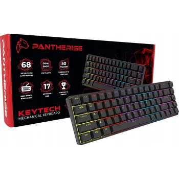 Klávesnice Mechanická klávesnice Pantherise Outemu Red USB černá RGB LED