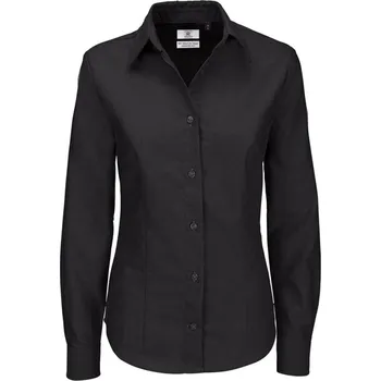 Dámská košile B&C | Oxford LSL /women black 5XL Halenka