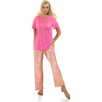 Dámské noční prádlo Sesto Senso dámské pyžamo bavlna růžové, velikost XXL