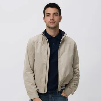 Dámský kabát Reserved - Bomber bunda se stojáčkem - béžová - 437HZ-80X - 437HZ-80X-XXL