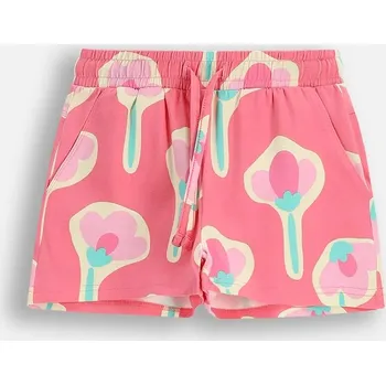 Dívčí kraťasy Krátké Dívčí Teplákové Kraťasy Růžové s Květinami Velikost 116 Mokida WM6