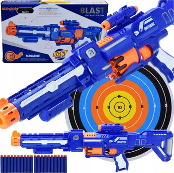 Dětská zbraň BEZPEČNÁ AUTOMATICKÁ RAKETOMET PISTOLE PUŠKA NA MĚKKÉ NÁBOJE EVA