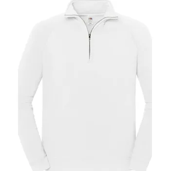 Pánská mikina F.O.L. | Iconic Premium Zip Neck Sweat white L Mikina