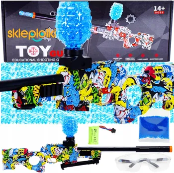 Dětská zbraň PUŠKA NA VODNÍ GELOVÉ KULIČKY AUTOMATICKÁ SADA PISTOLE AUTOMAT ELEKTRO