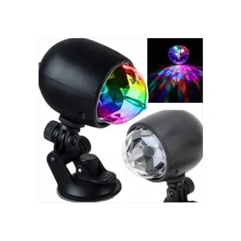 Lampička MINI DISCO KOULE OTOČNÁ LAMPA BAREVNÁ NA PÁRTY REFLEKTOR LED RGB