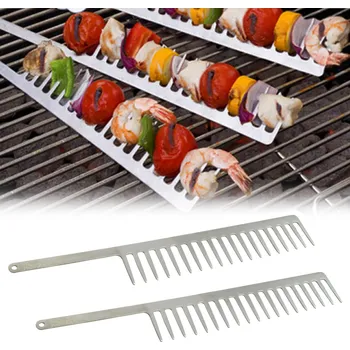 Grilovací nářadí Perfect Home 12542 Hřeben na grilování 2ks, ocelové