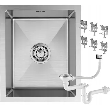 Nerezový dřez Jednokomorový dřez Granitan BARI ocel stříbrný