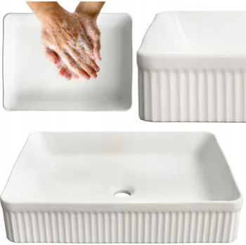 Umyvadlo Umyvadlo na desku obdélníkové Granitan Andrea bílé