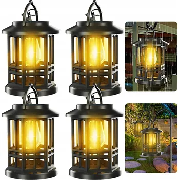 Venkovní osvětlení 4 KS VENKOVNÍCH SOLÁRNÍCH ZAHRADNÍCH SVĚTEL S EFEKTEM PLAMENE IP65