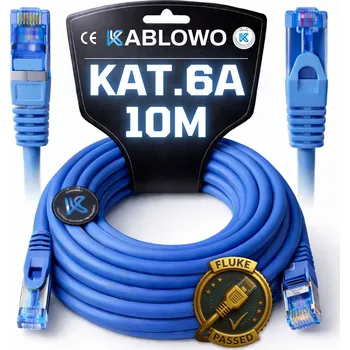 Síťový kabel LAN kabel síťový RJ45 CCA Ethernet CAT 6A S/FTP 10M LANBERG