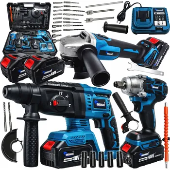 SET 3v1 ŠROUBOVÁK ÚHLOVÁ BRUSKA AKUMULÁTOROVÝ PŘÍKLEPOVÝ KLÍČ 36V 2AKU