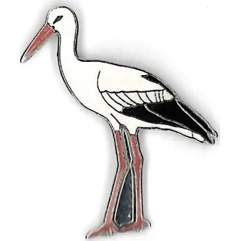 Odznáček - čáp bílý