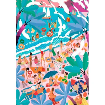Puzzle CLEMENTONI Puzzle Neděle na pláži 1000 dílků