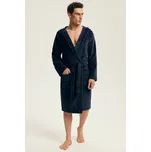 Hřejivý pánský župan Naps tmavě modrý XL