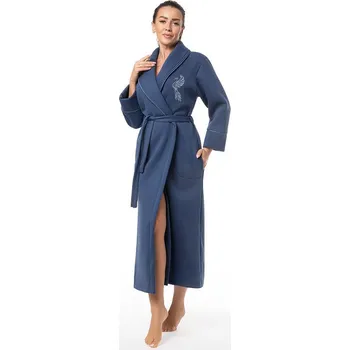 Dámský župan Zateplený bavlněný župan Ember indigo L