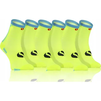 Pánské ponožky Sesto Senso 3-BALENÍ Ponožky Sportovní Univerzální SKB01 Neonově žluté 47-50