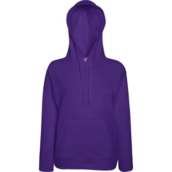 Dámská mikina F.O.L. | Lady-Fit Lightweight Hooded Sweat purple XS Mikina s kapucí (dámská)