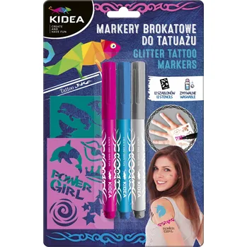 Tetování Třpytivé na tetování Fixy a šablony Kidea