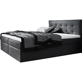 Postel Čalouněná postel boxspring BRIGITE + topper 180x200 Barva: jasmine 100, Rozměr: 180x200