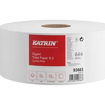 Toaletní papíry Katrin Plus Gigant S2 2vrstvý bílý 12 ks