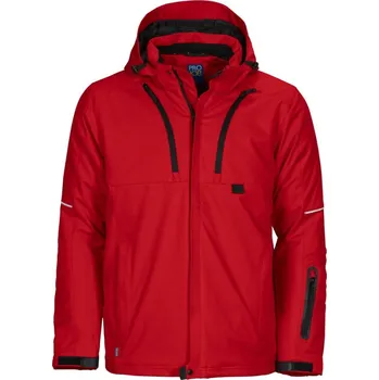 ProJob | 3407 Padded Jacket red 4XL Zateplená pracovní softshellová bunda