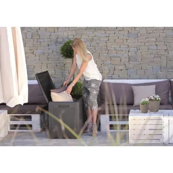 Zahradní úložný box Prosperplast zahradní úložný box BOXE RATO umbra 310L