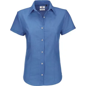 Dámská košile B&C | Oxford SSL /women blue chip 4XL Halenka