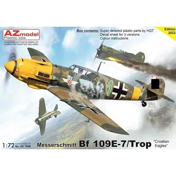 Plastikový model Bf 109E-7/Trop Chorvatští Orli AZ7848 1:72 NOVINKA