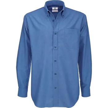 Pánská košile B&C | Oxford LSL /men blue chip 4XL Košile