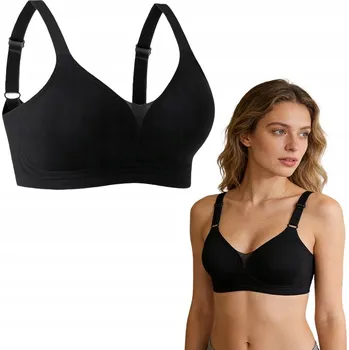 Dámské spodní prádlo Bezešvá černá podprsenka velikosti XL