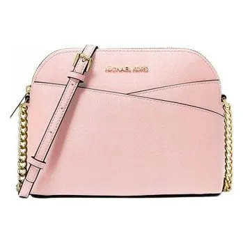 Kabelka Michael Kors růžová kožená kabelka přes rameno z pravé kůže
