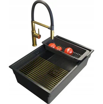 Granitový dřez Granitový dřez Granitan jednokomorový, pod desku, černý